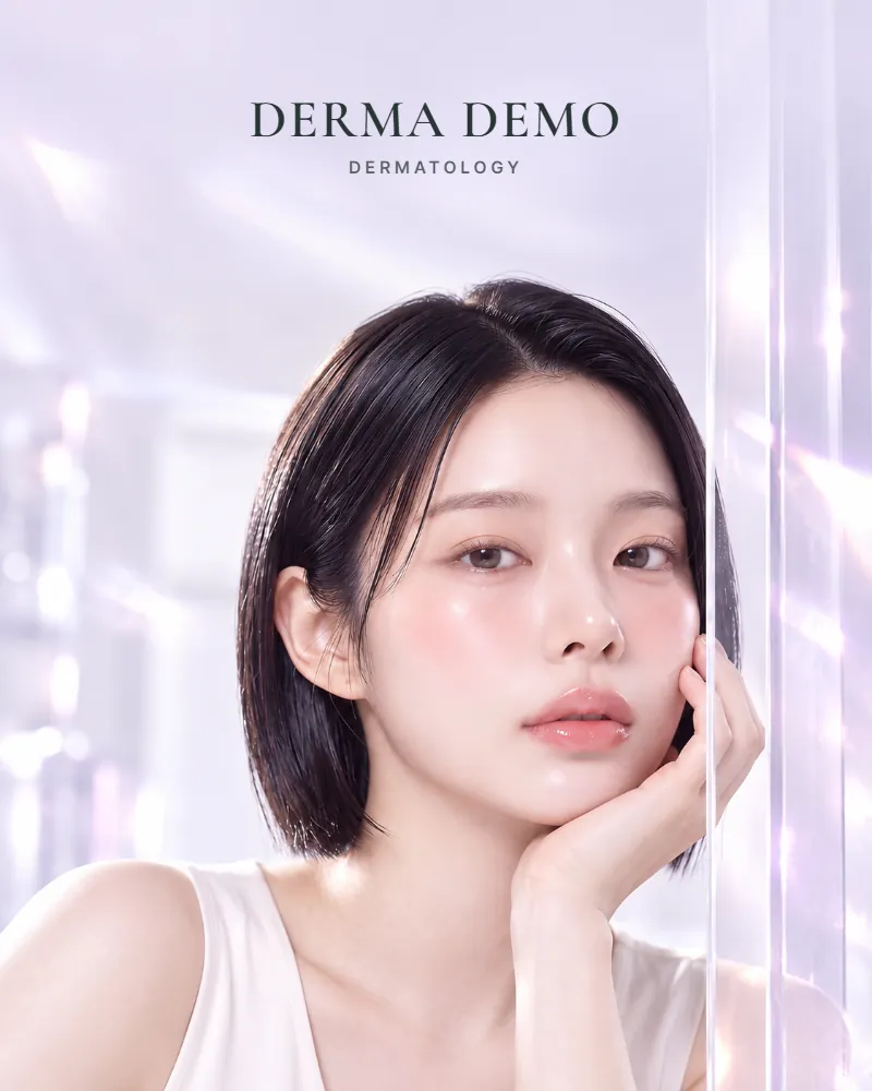DERMA 피부과 병원 홈페이지 예시 화면