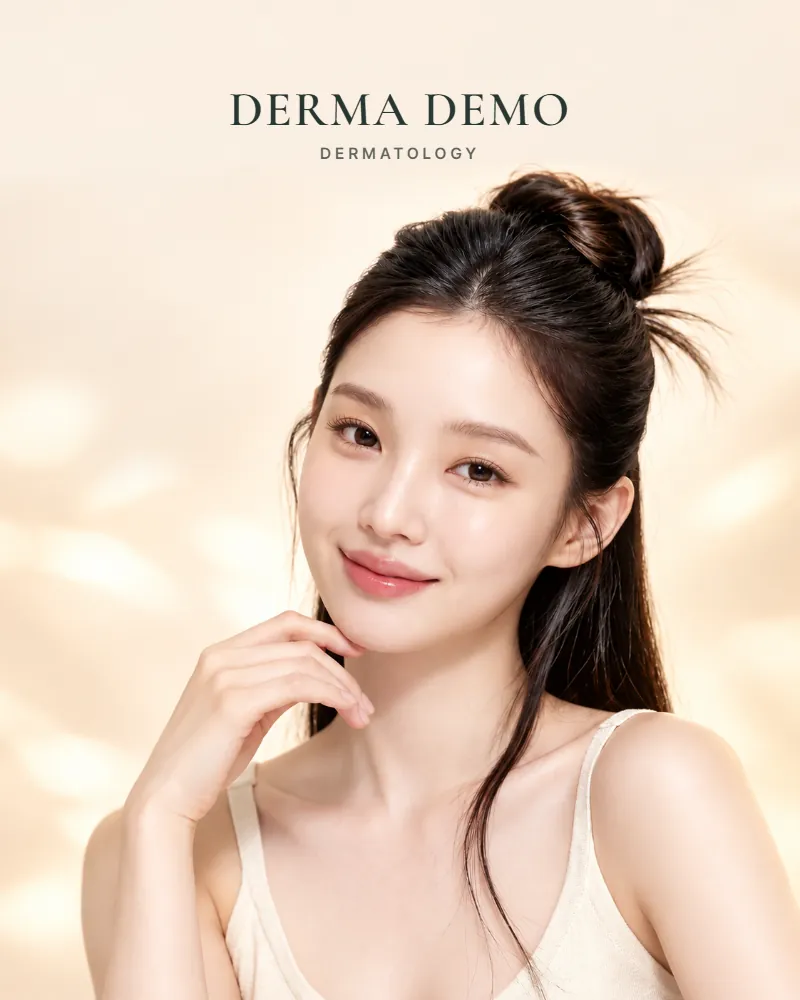 DERMA 피부과 병원 홈페이지 예시 화면